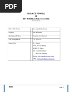 Project Profile ON Hot Forged Bolts & Nuts : Dcdi-Patna@dcmsme - Gov.in WWW - Msmedipatna.bih - Nic.in