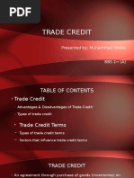 Trade Credit: Presented by Muhammad Idrees