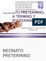 Neonato Pretermino, A Termino y Postermino