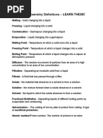 IGCSE Chemistry Definitions