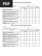 Rubrica de Evaluacion Disertaciones