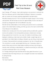 UN Field Trip Letter