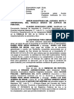 Demanda de Ineficacia de Acto Juridico, Accion Revocatoria o Accion Pauliana - CLAUDIO HUACCACHI - RUBEN PEPE