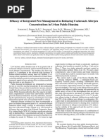 Efficacy of Integrated Pest Management in Reducing Cockroach Allergen Concentrations in Urban Public Housing