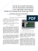 Diseño Del Firmware de Un Panel Electrónico para La Enseñanza de Operaciones Matemáticas Básicas A Niños Con Capacidad Visual Especial, Basado en La Utilización de Fichas Tipo LEGO