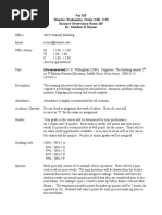 Psy 320 Syllabus, Ole Miss, Fall 2011