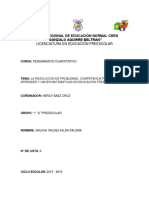 La Resolucion de Problemas, Competencia para Enseñar, Aprender y Hacer Matematicas en Educacion Preescolar.