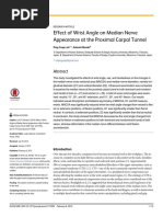 Effect of Wrist Angle On Median Nerve Appearance at The Proximal Carpal Tunnel