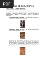 Tipos de Esculturas