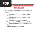 SDLC (Software Development Life Cycle) : Requirements Gathering or Requirements Freezing