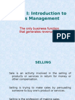 Introduction To Sales Management