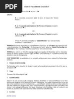 Limited Partnership Agreement Template-Short Form1