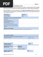 Form 1 Assignment/Practice Extension Form: Module/Assessment or Placement Details