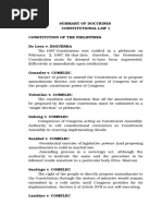 Summary of Doctrines, Constitutional Law 1