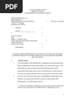 Lawsuit Summary Judgment Reply: KingCast v. Quincy KingCast v. City of Quincy MGL 66 10 Public Records Request On James Berlo Property