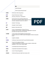 Acronym List Special Education