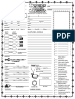 DCC RPG Character Sheet 2 Pages