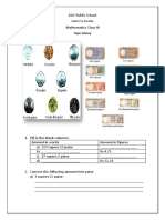 Introduction To Money, Grade 3