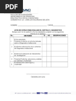 Lista de Cotejo Diagnóstico y Carta de Aprobación Del Curso