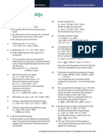 Answers To Saqs: Cambridge International As Level Physics