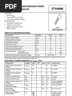 ZTX689B ZTX689B: NPN Silicon Planar Medium Power High Gain Transistor