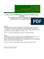 La Dirección de Somisa Durante La Última Dictadura Militar, 1976-1983. Del Restablecimiento de La Disciplina en El Trabajo Al Fundamento de La República Democrática Andrés Carminati