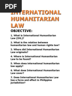 Humanitarian Law Human Rights