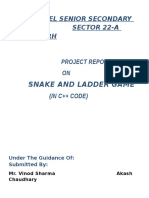 C++ Project On Snake and Ladder Game Cbse Class 12th