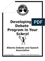 ADSA Developing A Debate Program