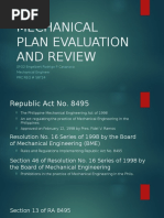 Mechanical Plan Evaluation and Review Outline