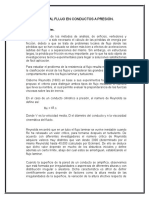 Resistencia Al Flujo en Conductos A Presión