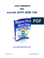 Making Math More Fun: Puzzle Worksheets From