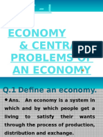 UNIT-I - ECONOMY & CENTRAL PROBLEM Powerpoint Presentation (Repaired)