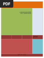BCA Communication Skills Project by BILAL AHMED SHAIK