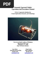 Rov Remotely Operated Vehicle Operations and Procedures Manual Operations Manual Old