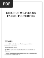 Effect of Weaves On The Fabric Property