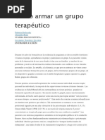 Cómo Armar Un Grupo Terapéutico PDF