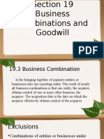 Section 19 Business Combination and Goodwill 1