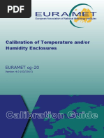 EURAMET Cg-20 V 4.0 Calibration of Temperature and or Humidity Controlled Enclosures