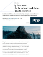 Cómo La Industria Del Cine Está Usando El Big Data