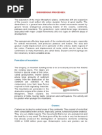 Endogenous Processes:: Formation of Mountains