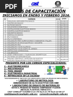 Cursos Cast Tijuana Ene Feb 2016