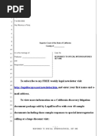 Sample Responses To Special Interrogatories For California