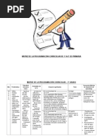 Matriz de La Programación Curricular de 1° A 6° Ed. Primaria 2016 de Marzo A Diciembre