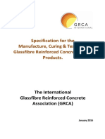 Specification For The Manufacture, Curing & Testing of Glassfibre Reinforced Concrete (GRC) Products.