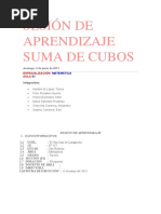 Sesión de Aprendizaje Suma de Cubos