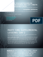 Party Time Supplemental Lessons