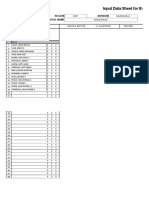 Input Data Sheet For E-Class Record: Region Division School Name