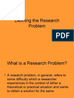 Defining The Research Problem