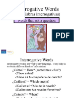 Spanish Question Words Powerpoint Presentation Palabras Interrogativas